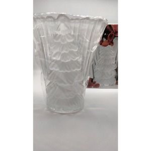Mikasa Holiday Crystal Vase- Winter Dreams Christmas Tree Frosted NIB